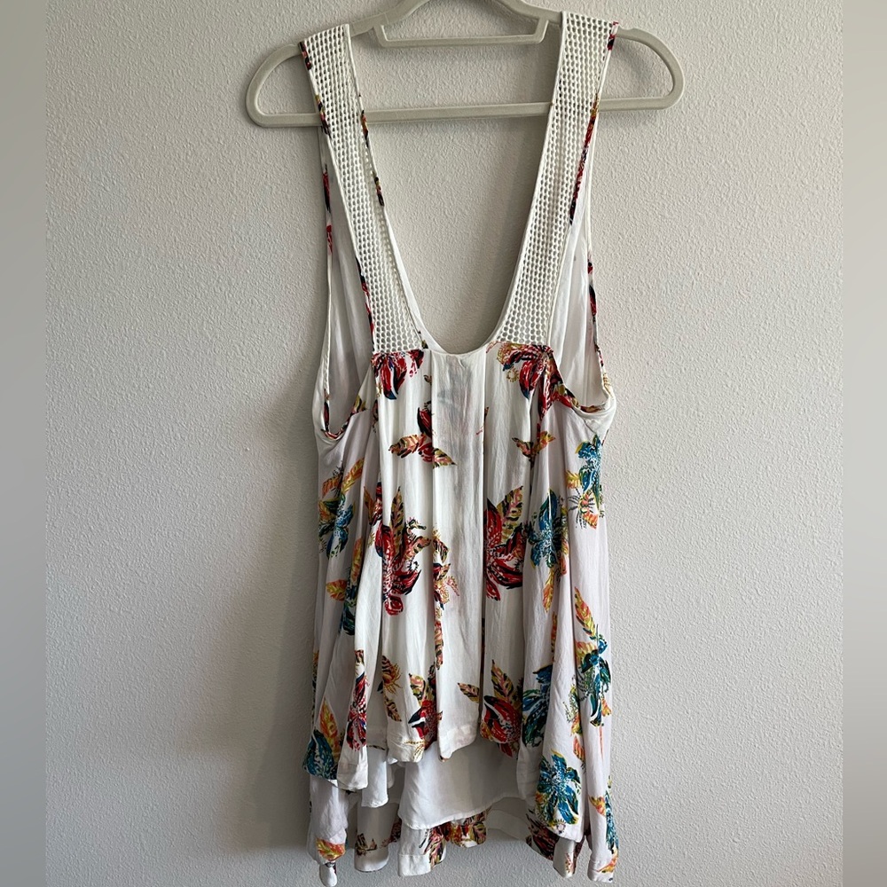 Free People ‘Thought I Was Dreaming’ Mini Sun-Dress Women’s Medium Floral White - Picture 6 of 10